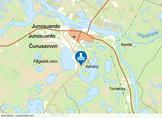 Junosuando, Isojärvi på kartan