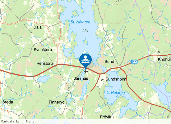 Järnäs Lillsjön på kartan