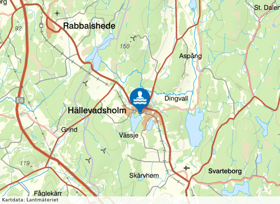 Kolstorpevattnet på kartan