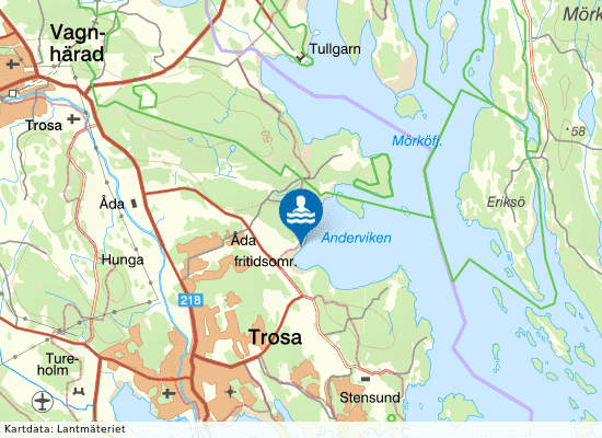 Komötet, Anderviken på kartan