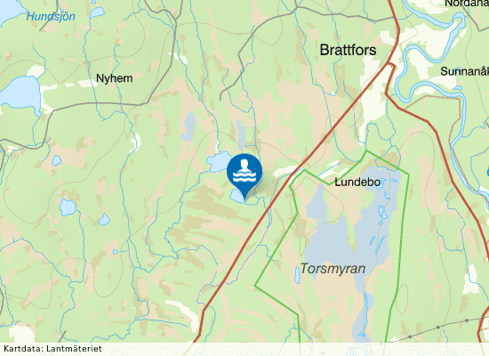 Korptjärn på kartan