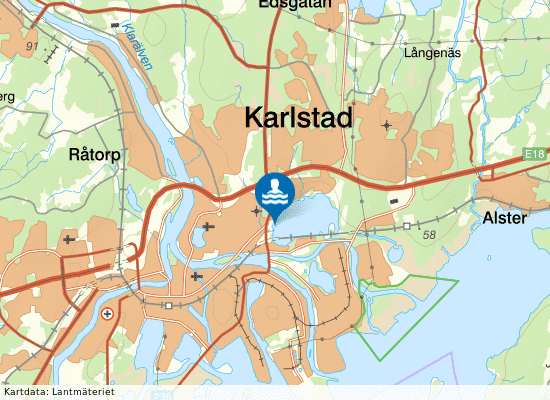 Kroppkärrssjön på kartan