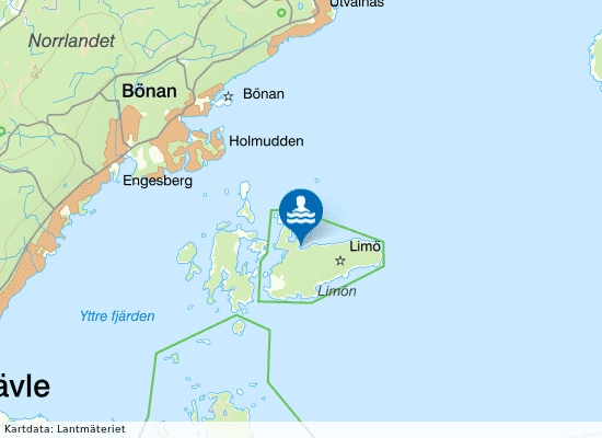 Badviken Tärnviken - Limön på kartan