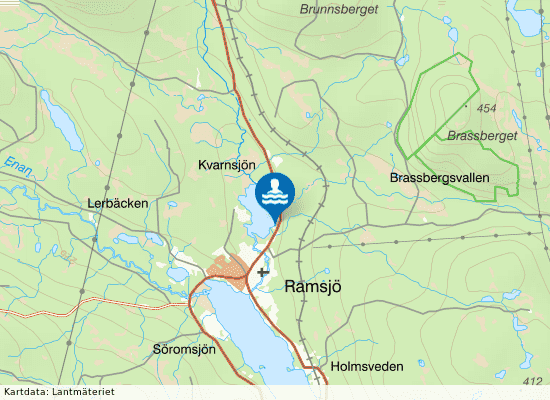 Kvarnsjön,Ramsjö på kartan