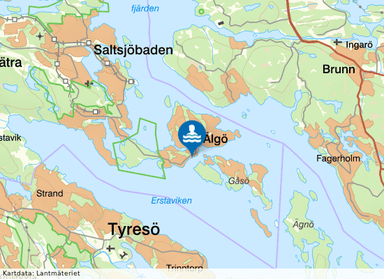 Kyrksundsbadet på kartan