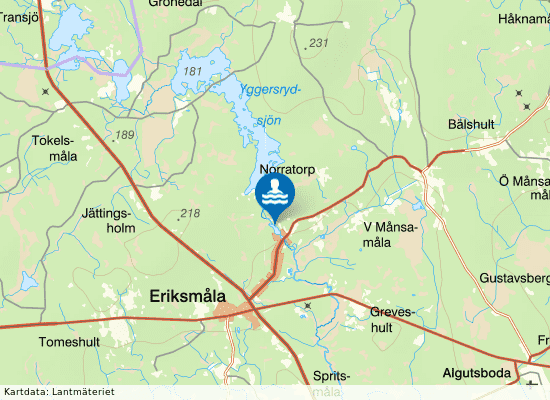 Kårahult, Åfors badplats på kartan