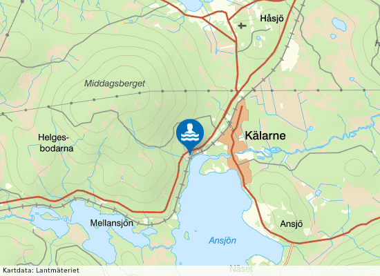 Kälarne, Ånäset på kartan