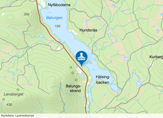 Balungstrand, Övertänger på kartan