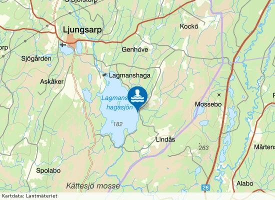 Lagmanshagasjön på kartan