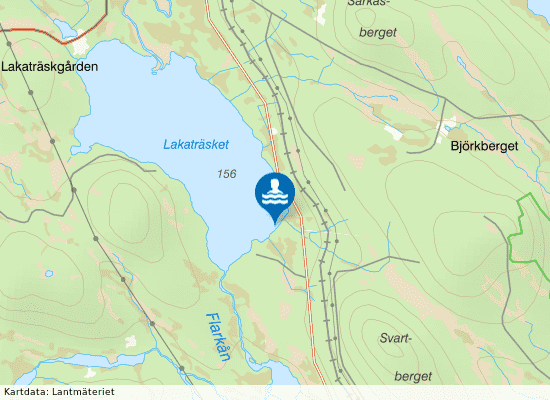 Lakaträsk på kartan