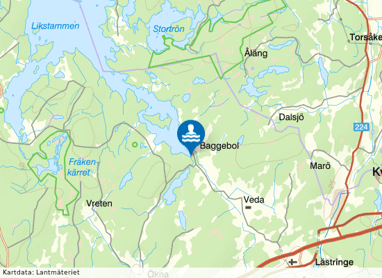 Likstammen, Likstammens badpla på kartan