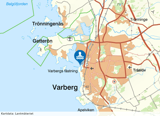 Barnens badstrand på kartan