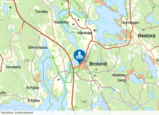 Lilla Rängen, Brokind på kartan