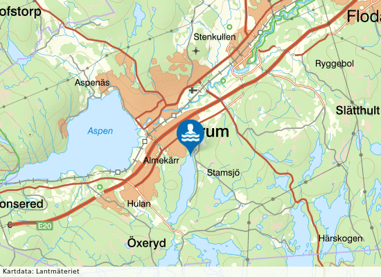 Lilla Stamsjön på kartan