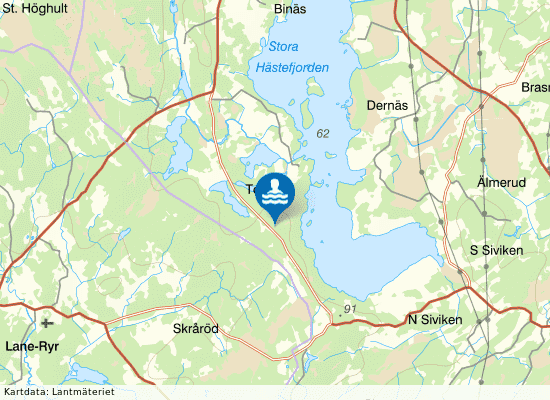 Lillesjön på kartan