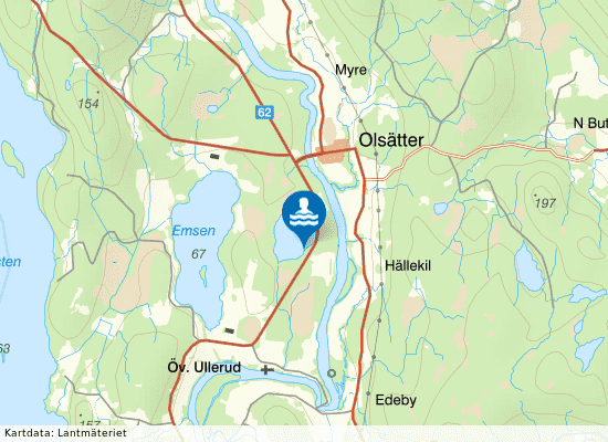 Lillsjön på kartan