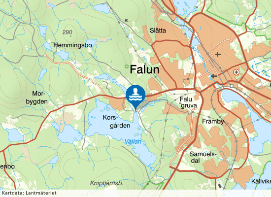 Lilltorpet,Falun på kartan