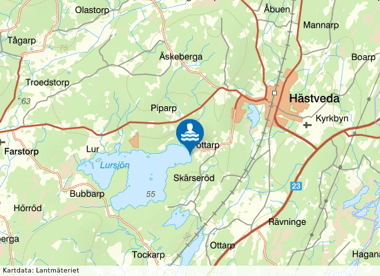 Luhrsjön på kartan