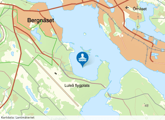 Lulviksbadet på kartan