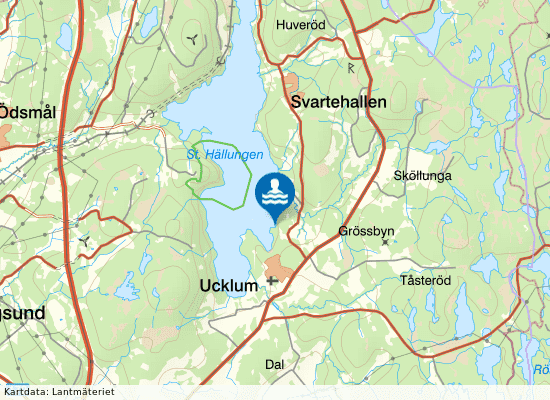 Bastevik Hällungen på kartan
