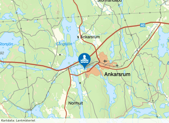 Långsjön,  Ankarsrum på kartan