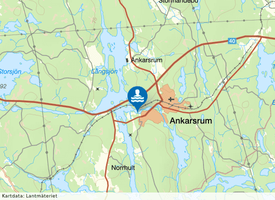 Långsjön, Ankarsrum på kartan