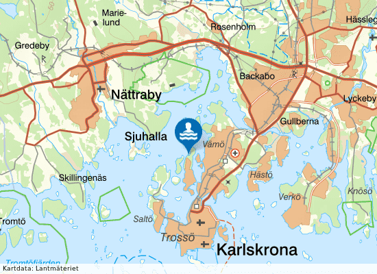 Långö på kartan