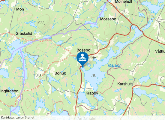 Majsjön på kartan