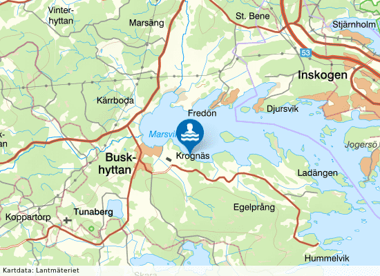 Marsviken, Krognäsbadet på kartan