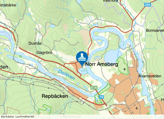 Masenbadet på kartan