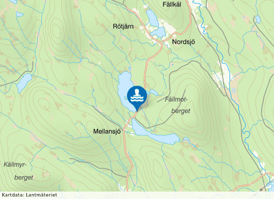 Mesjöns badplats, Hädanberg på kartan