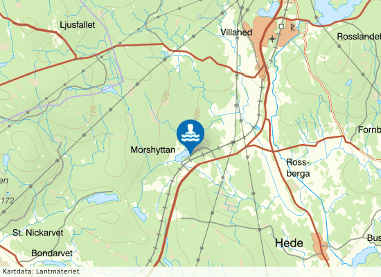 Morshyttesjön på kartan