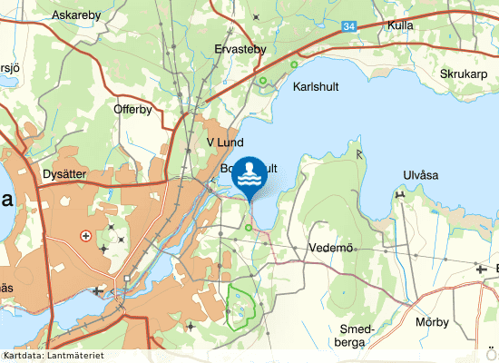 Motala, Gröna Plan, Sjöbo-Knäppan på kartan