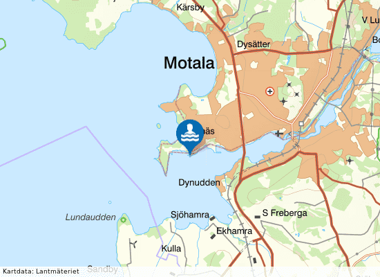Motala, Råssnäsbadet på kartan