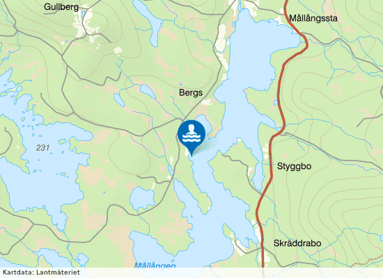 Mållången, Skräddrabonäset på kartan