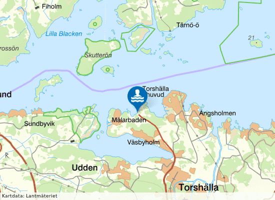 Mälarbaden på kartan