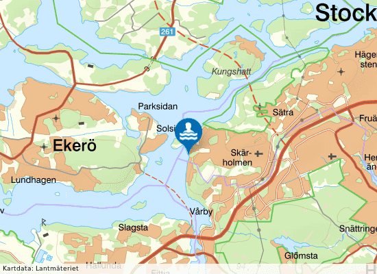 Mälaren, Johannesdalsbadet på kartan