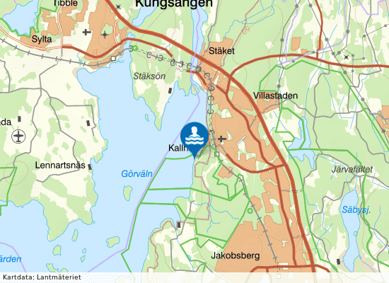 Mälaren, Kallhällsbadet på kartan