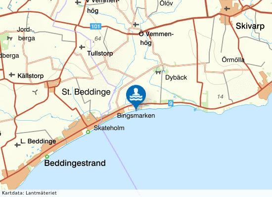 Bingsmarken på kartan