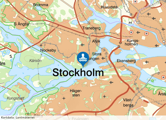 Mälaren, Solviksbadet på kartan