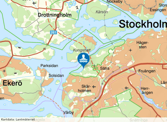 Mälaren, Sätrastrandsbadet S på kartan