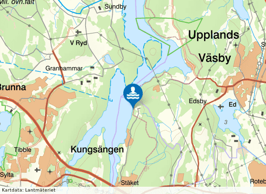 Mälaren, Ängsjöbadet på kartan