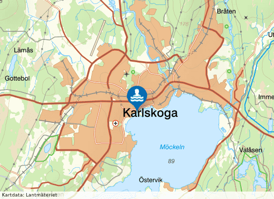 Möckeln Näset Västra på kartan