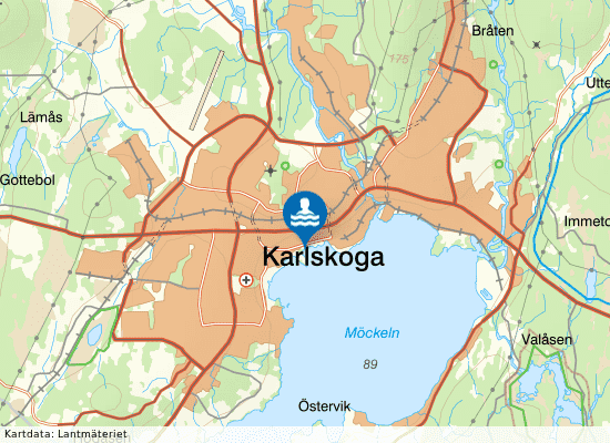 Möckeln Näset Östra på kartan