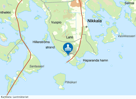 Nikkala hamn på kartan