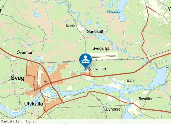 Nilsvallstjärn på kartan