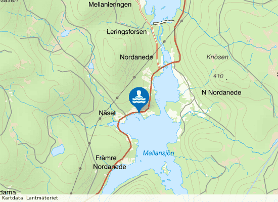 Nordanede på kartan