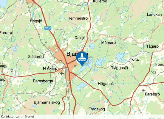 Bjärlången på kartan