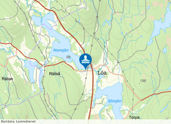 Norrsjön på kartan