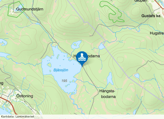 Bjässjön Indals-Liden på kartan